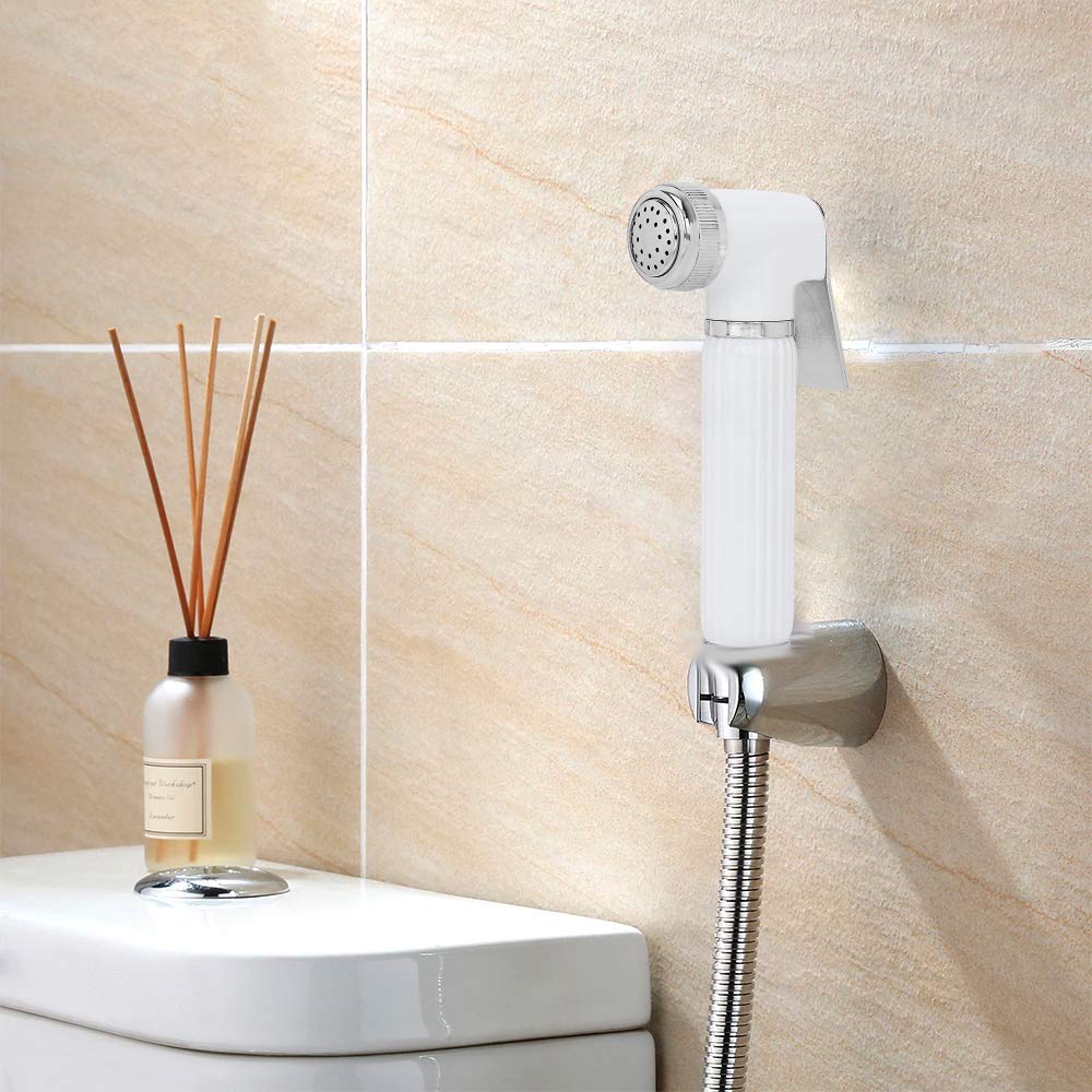 Sanijet Attractive Quality Bathroom Zinc Health Faucet White, High
